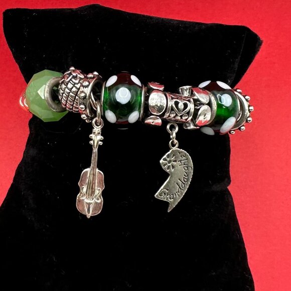 Pandora Bracelet w/13 Charms, Including One Authentic Pandora Charm and 12 unbra - Picture 9 of 15